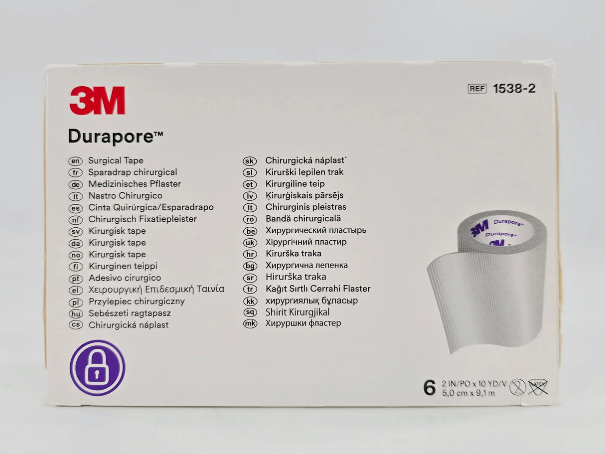 3M 1538-2 Durapore Surgical Tape 2 inch x 10 yard BX/6 3M