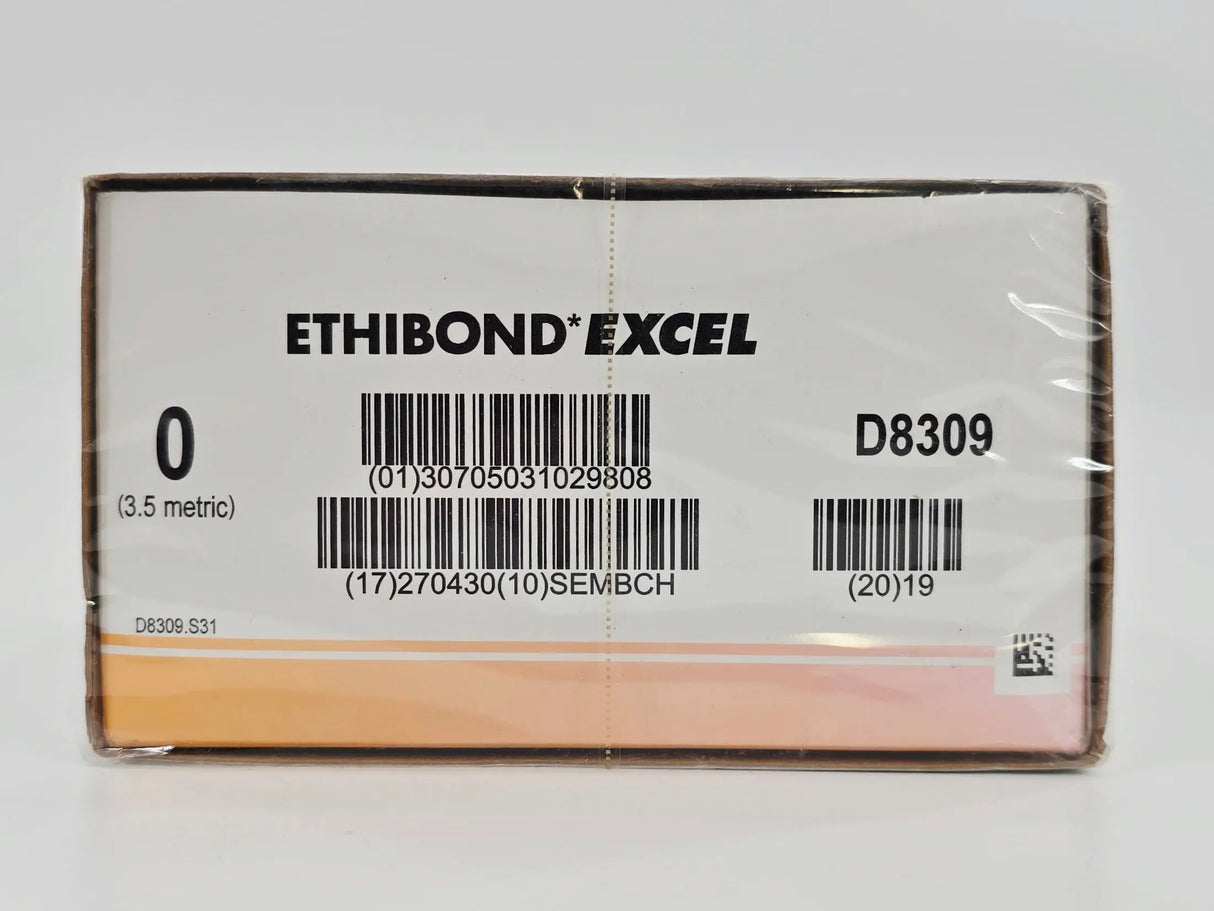 Ethicon D8309 ETHIBOND EXCEL 0 Green 1X36" MO-7 22mm Taper BX/36 Ethicon