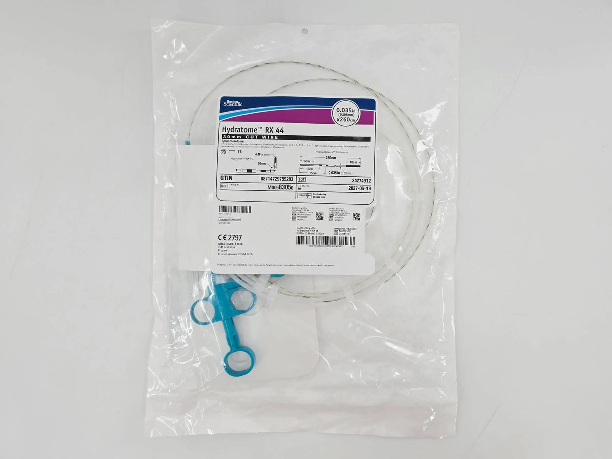 Boston Scientific M00583050 Hydratome RX 44 Sphinctertome 30mm Cut Wire 0.035" x 260cm 1/EA Boston Scientific