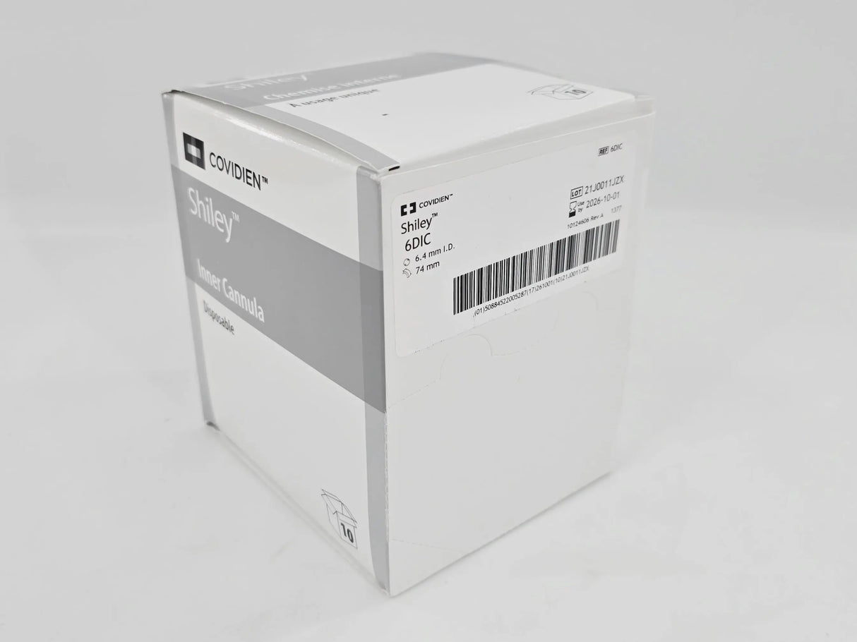 Covidien 6DIC Shiley Disposable Inner Cannula 6.4mm I.D. 74mm Length BX/10 Covidien