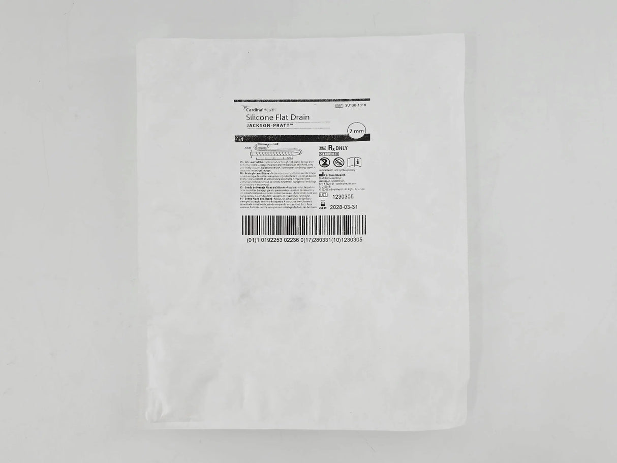 Cardinal Health SU130-1310 Jackson-Pratt Silicone Flat Drain 7mm 1/EA Cardinal Health