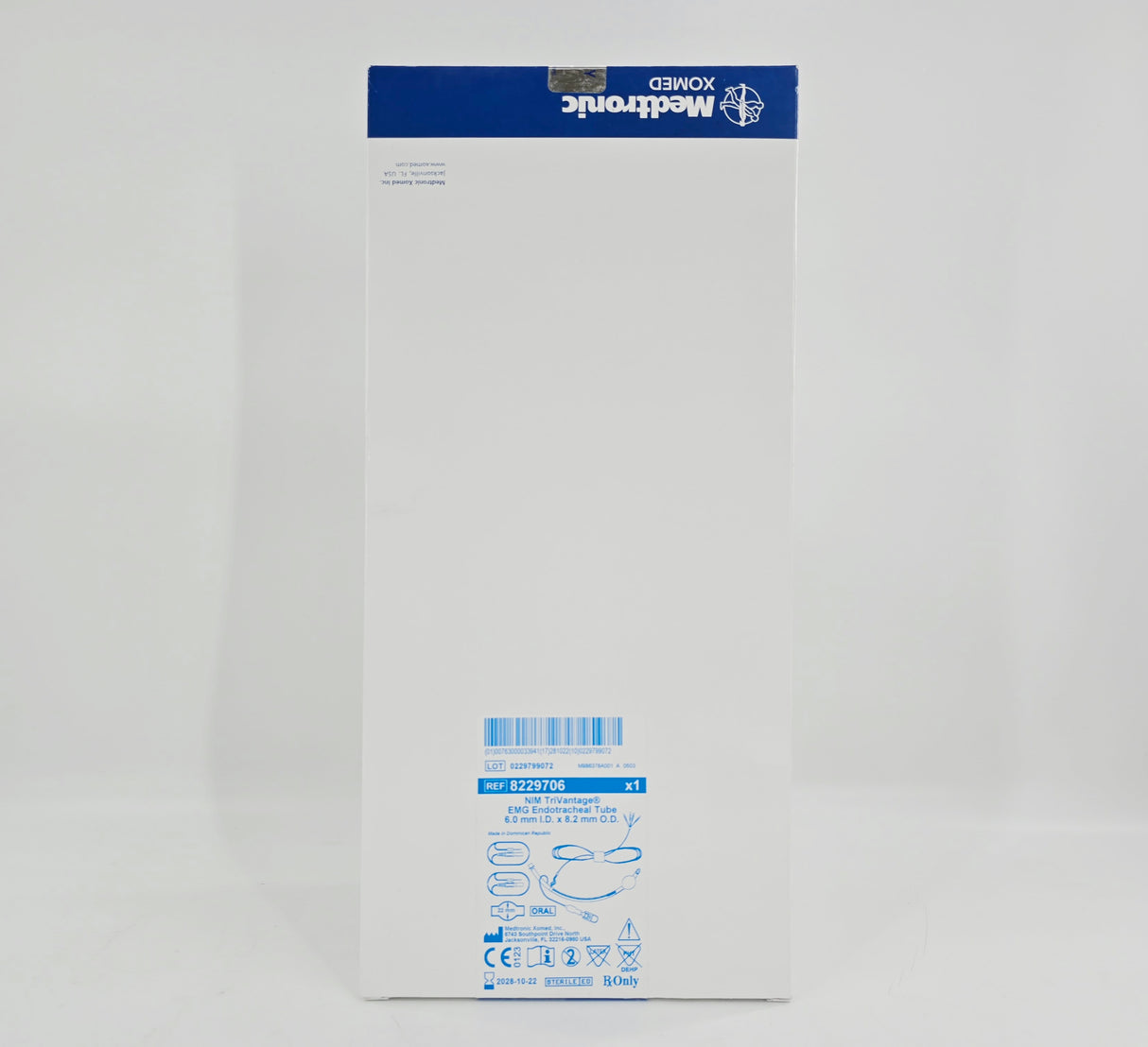 Medtronic 8229706 NIM TriVantage EMG Endotracheal Tube 6.0mm I.D. x 8.2mm O.D. 1/EA