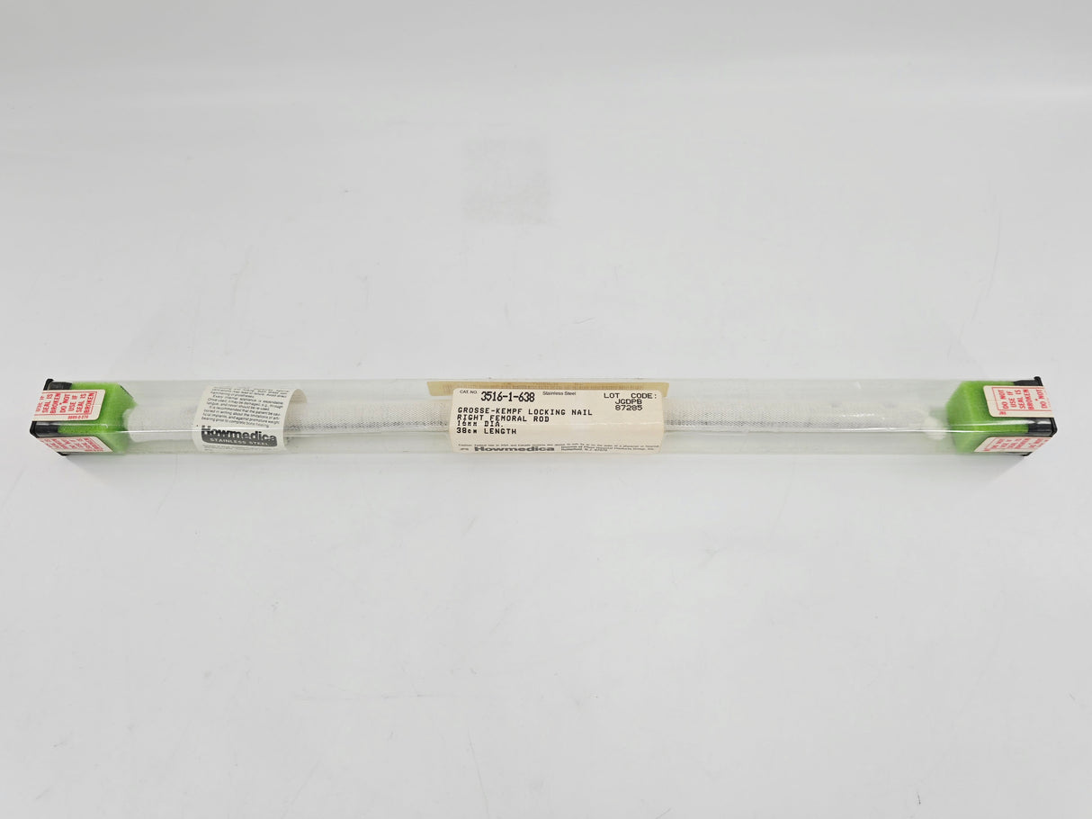 Howmedica 3516-1-638 Grosse-Kempf Locking Nail Right Femoral Rod 16mm x 38cm 1/EA