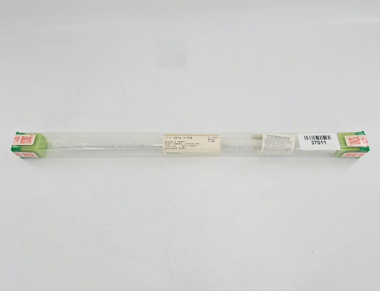 Howmedica 3516-1-538 Grosse-Kempf Right Femoral Locking Nail 15mm x 38cm 1/EA