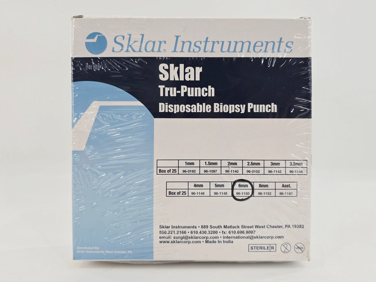 Sklar 96-1150 Tru-Punch Disposable Biopsy Punch 6mm BX/25