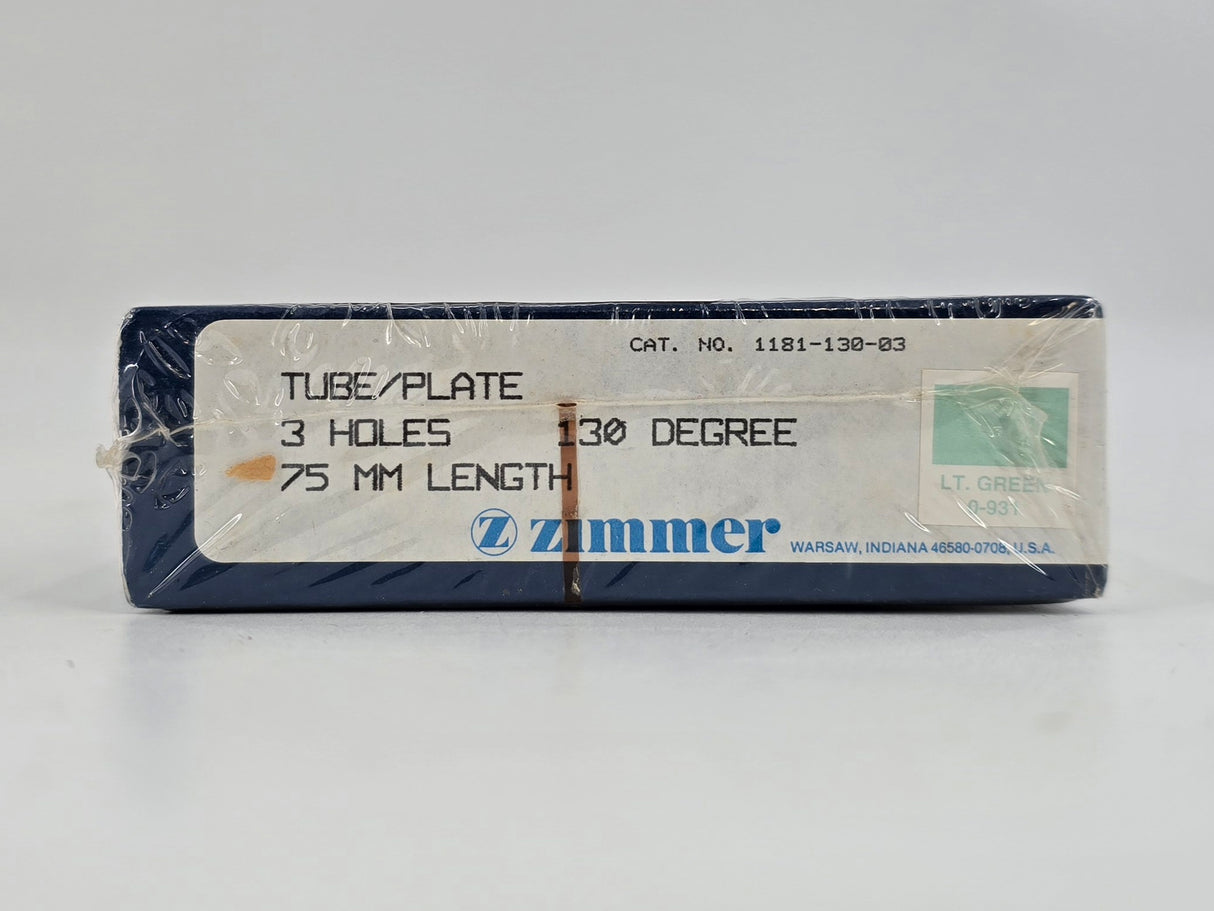 Zimmer Biomet 1181-130-03 Free-Lock Femoral Fixation System Compression Tube/Plate 130° 3 Holes 75mm Length BX/1