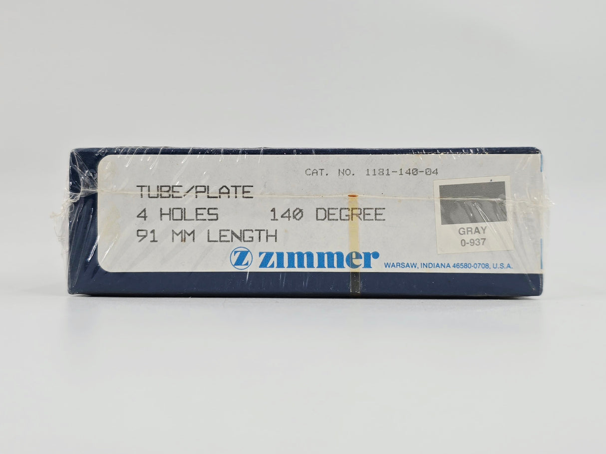 Zimmer Biomet 1181-140-04 Free-Lock Femoral Fixation System Compression Tube/Plate 140° 4 Holes 91mm Length BX/1