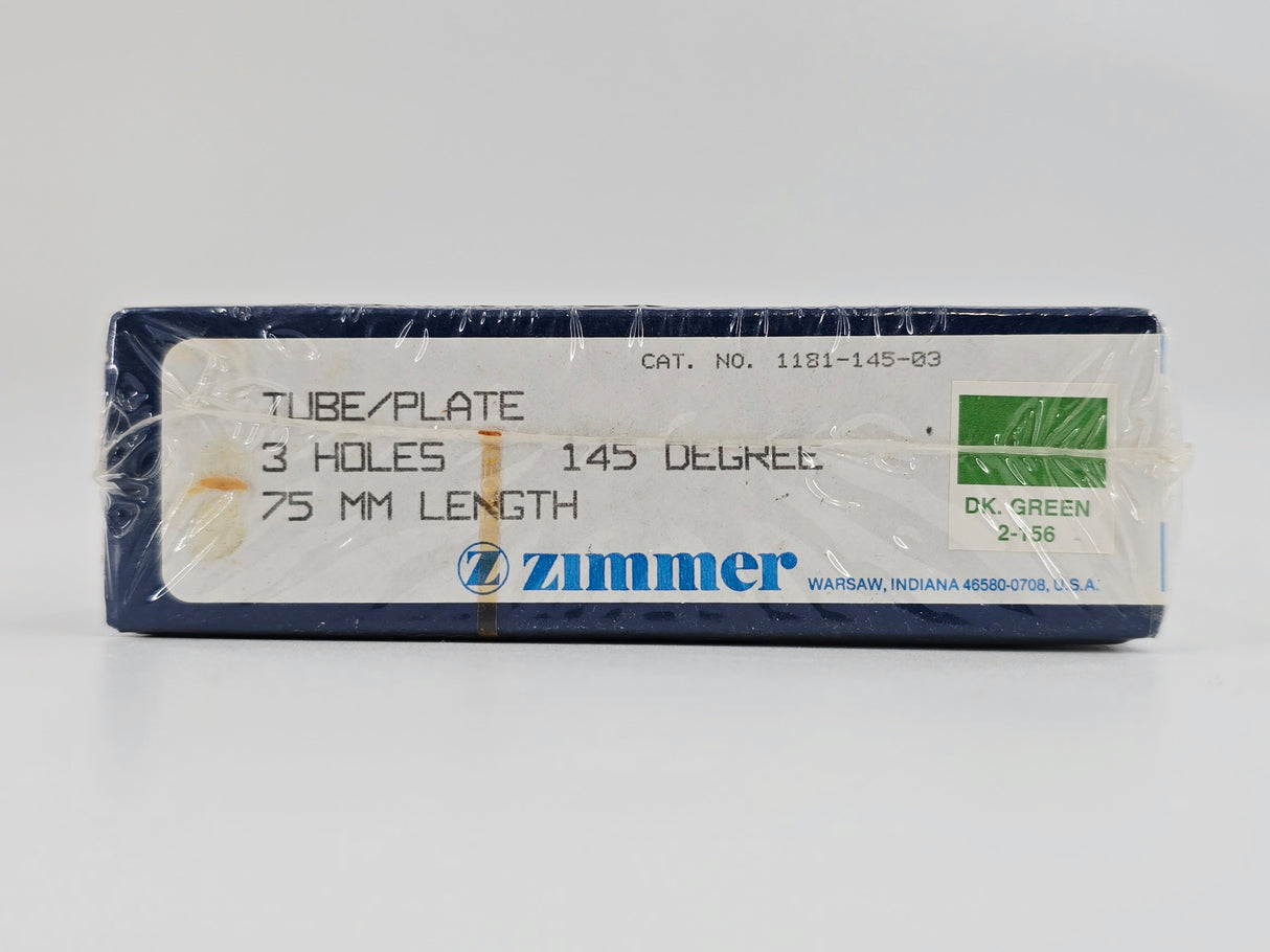Zimmer Biomet 1181-145-03 Free-Lock Femoral Fixation System Compression Tube/Plate 145° 3 Holes 75mm Length BX/1