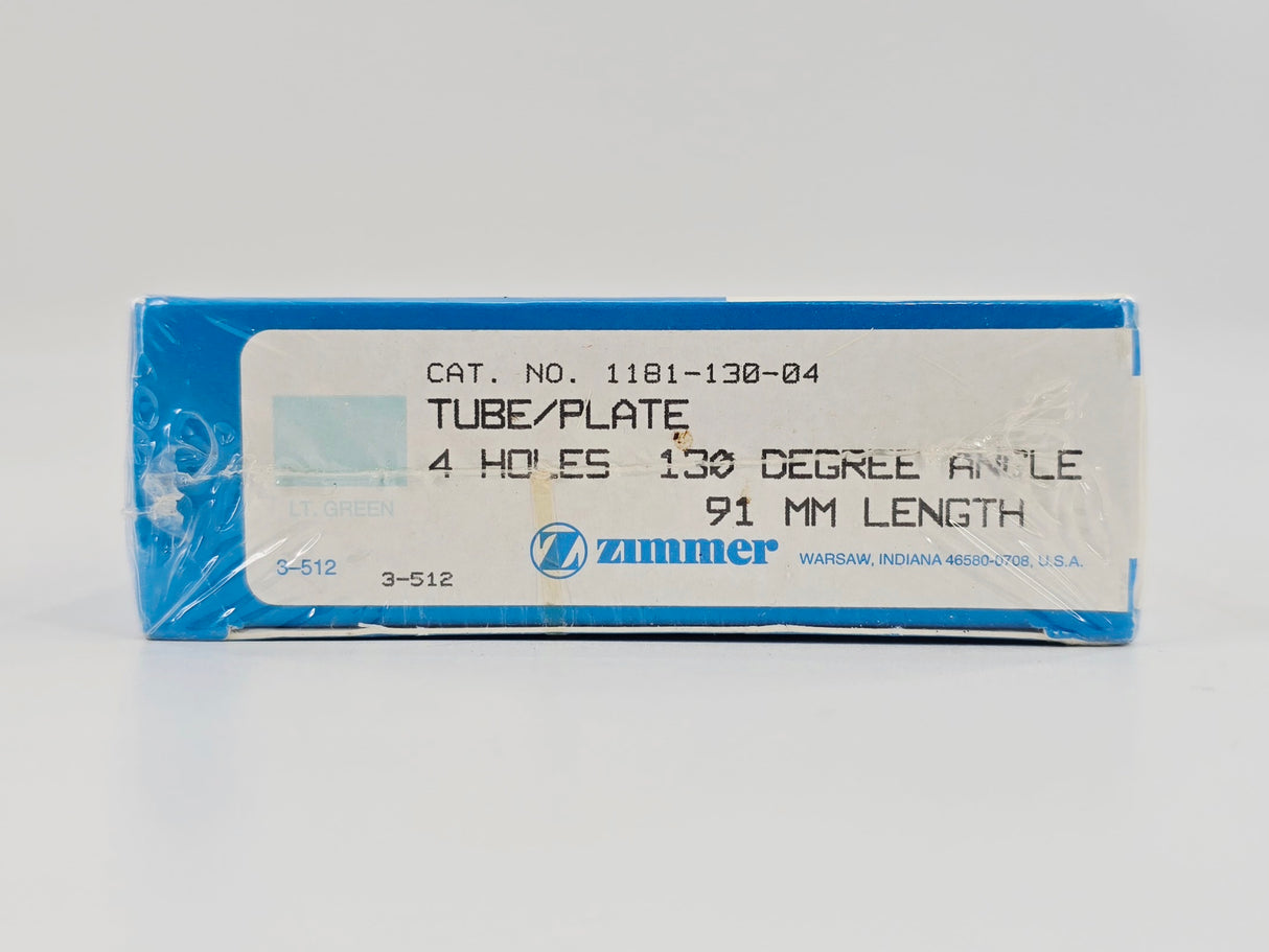 Zimmer Biomet 1181-130-04 Free-Lock Femoral Fixation System Compression Tube/Plate 130° 4 Holes 91mm Length BX/1