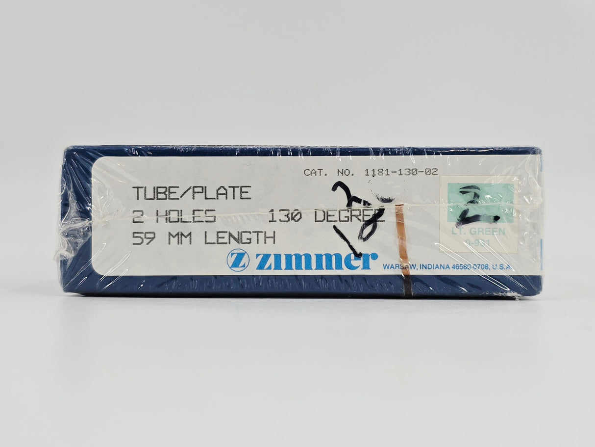 Zimmer Biomet 1181-130-02 Free-Lock Femoral Fixation System Compression Tube/Plate 130° 2 Holes 59mm Length BX/1