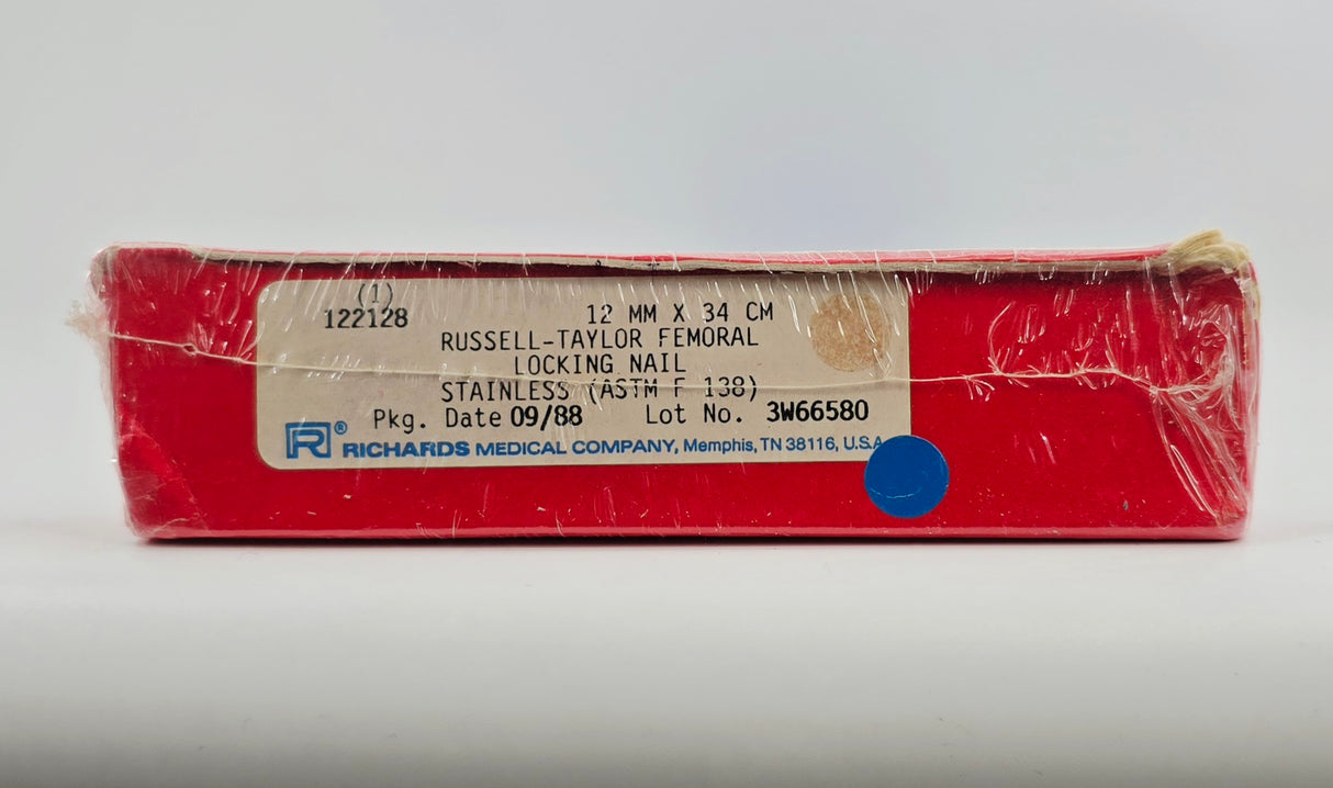 Smith & Nephew Richards 122128 Russell-Taylor Femoral Locking Nail 12mm x 34cm BX/1