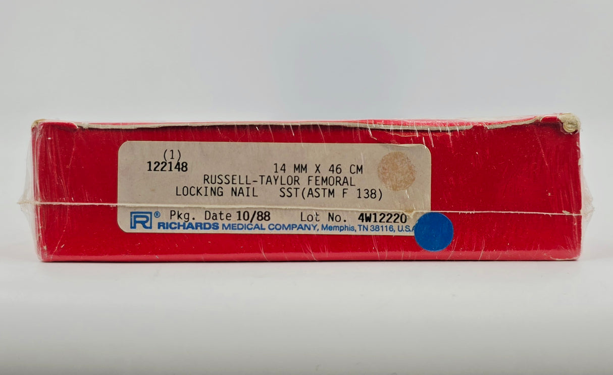 Smith & Nephew Richards 122148 Russell-Taylor Femoral Locking Nail 14mm x 46cm BX/1