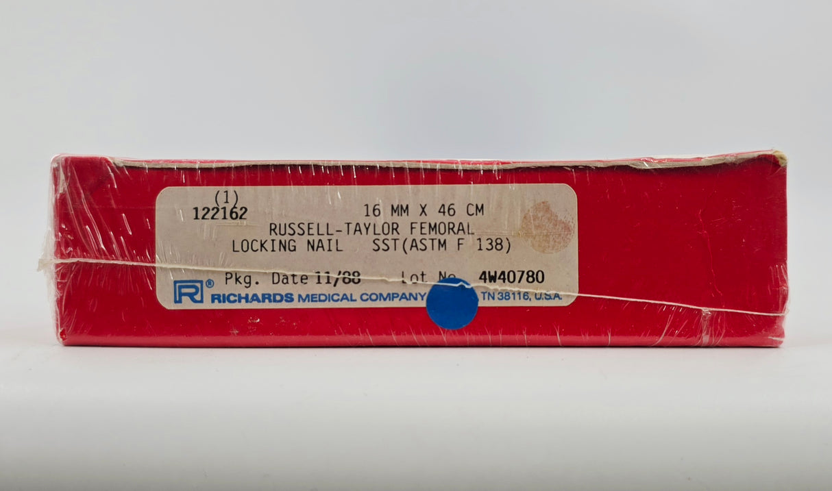 Smith & Nephew Richards 122162 Russell-Taylor Femoral Locking Nail 16mm x 46cm BX/1