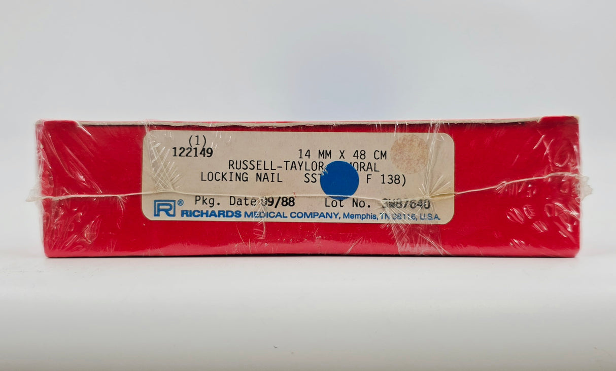 Smith & Nephew Richards 122149 Russell-Taylor Femoral Locking Nail 14mm x 48cm BX/1
