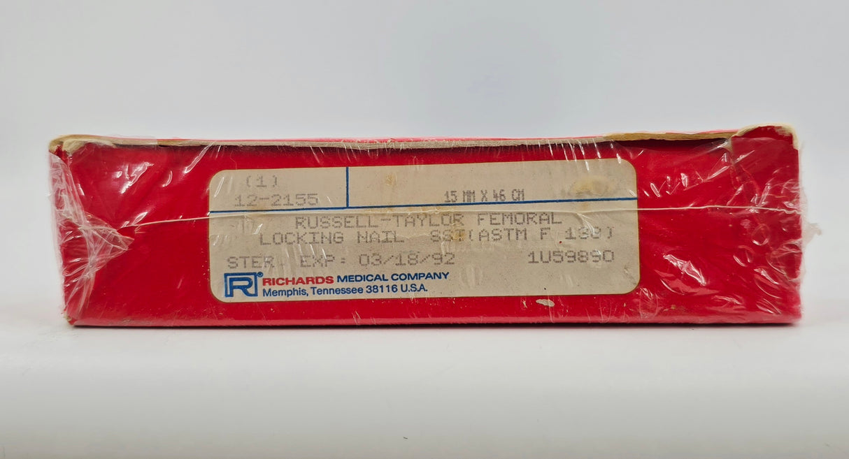 Smith & Nephew Richards 122155 Russell-Taylor Femoral Locking Nail 15mm x 46cm BX/1