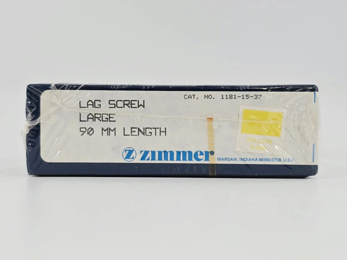 Zimmer Biomet 1181-15-37 Free-Lock Femoral Fixation System Compression Lag Screw Large 15.8mm 90mm Length BX/1 Zimmer Biomet