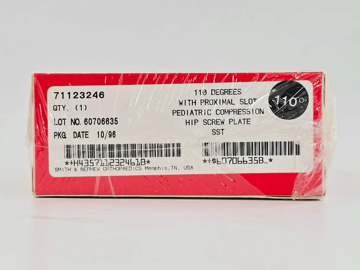 Smith & Nephew Richards 71123246 Pediatric Compression Hip Screw Plate w/ Proximal Slot 110° BX/1 Smith & Nephew Richards