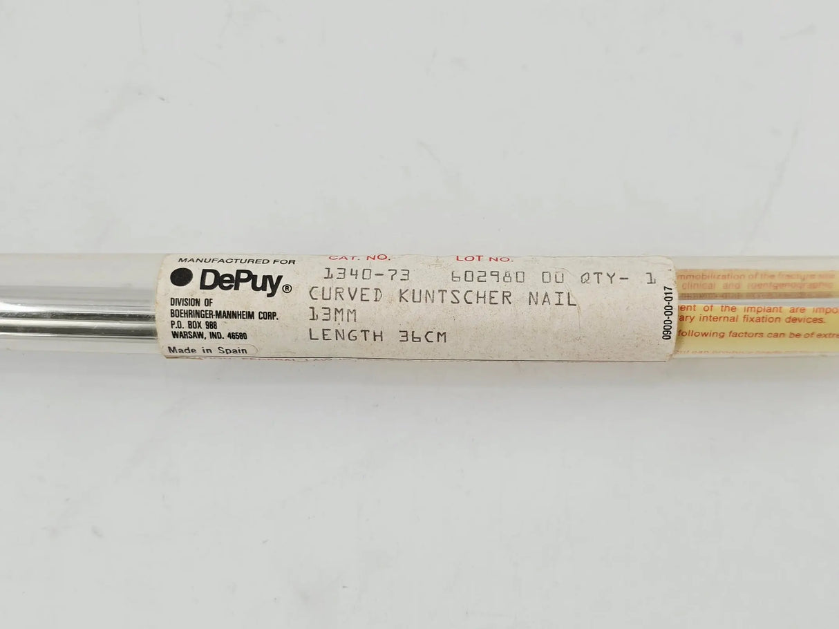 DePuy 1340-73 Kuntscher Nail Intramedullary Rod Curved 13mm x 36cm DePuy