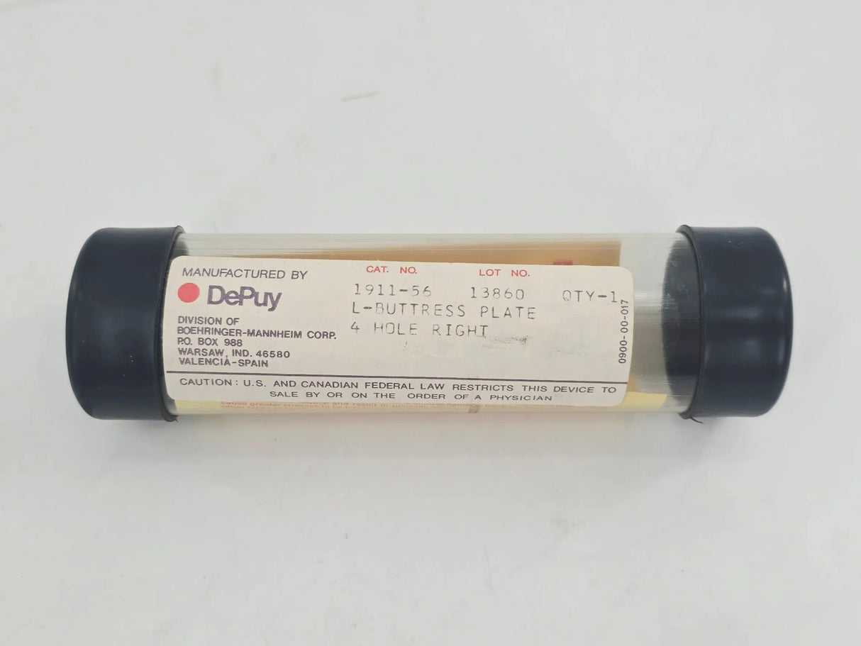 DePuy 1911-56 L-Buttress Bone Plate 4-Hole Right 1/PK DePuy