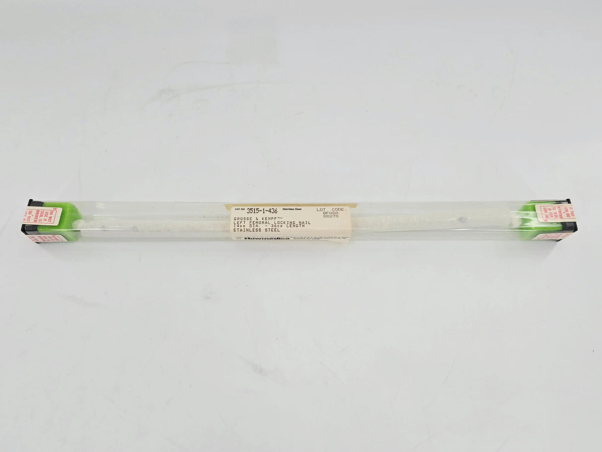 Howmedica 3515-1-436 Grosse & Kempf Left Femoral Locking Nail 14mm x 36cm 1/EA Howmedica