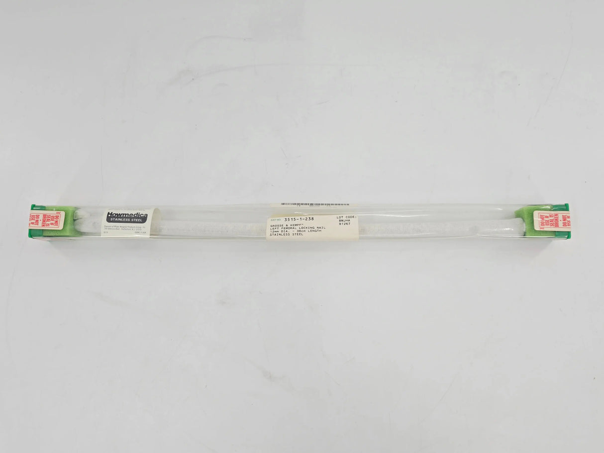 Howmedica 3515-1-238 Grosse & Kempf Left Femoral Locking Nail 12mm x 38cm 1/EA Howmedica