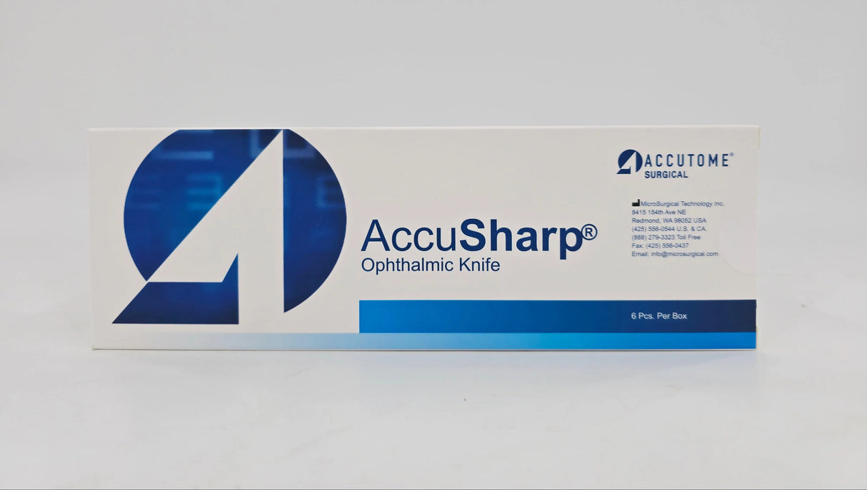 Accutome AB-ASL24 AccuSharp Ophthalmic Disposable Angled Slit Knife 45° 2.4mm 6/BX Accutome