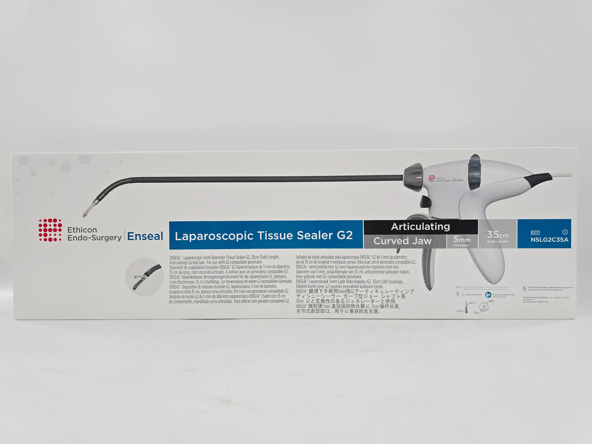 Ethicon NSLG2C35A ENSEAL Laparoscopic Tissue Sealer G2 w/ Articulating Curved Jaw 5mm Diameter 35cm Shaft 1/EA Ethicon