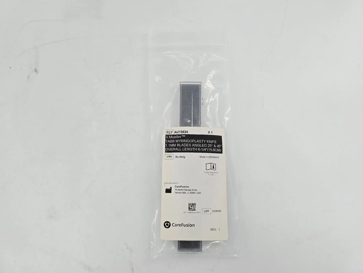 V. Mueller AU13624 Tabb Myringoplasty Knife 1.1mm Blades Angled 25 & 45 Degrees Primis Medical