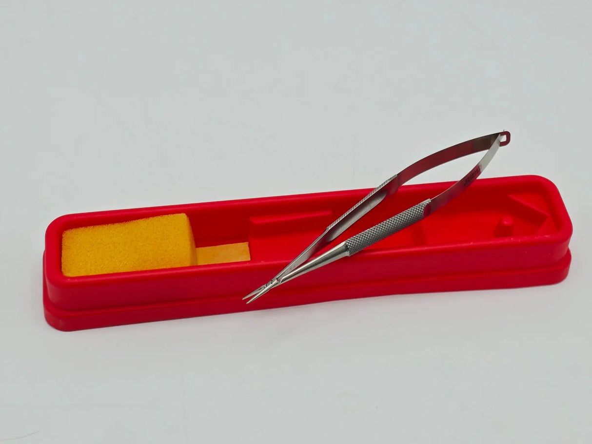 Straight 5in Needle Holder Instrument w/ Case 7x1.5in Primis Medical