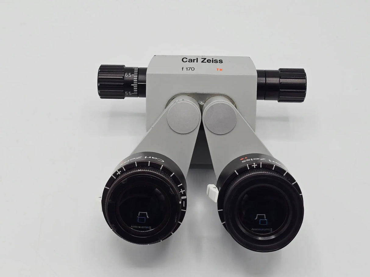 Carl Zeiss f=170 Binocular Microscope Head w/ 10x/21B Eyepieces Primis Medical