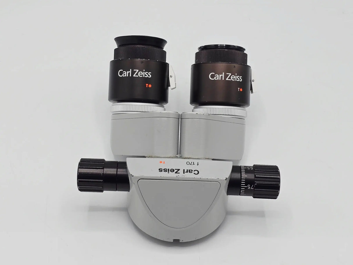 Carl Zeiss f=170 Binocular Microscope Head w/ 10x/21B Eyepieces Primis Medical