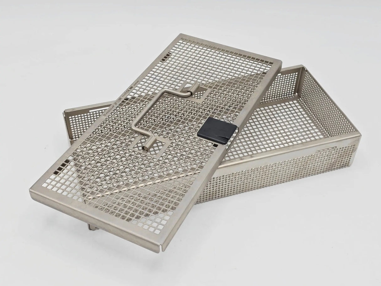 Aesculap JF159R Perforated Basket w/ Lid 10x5x1 Primis Medical