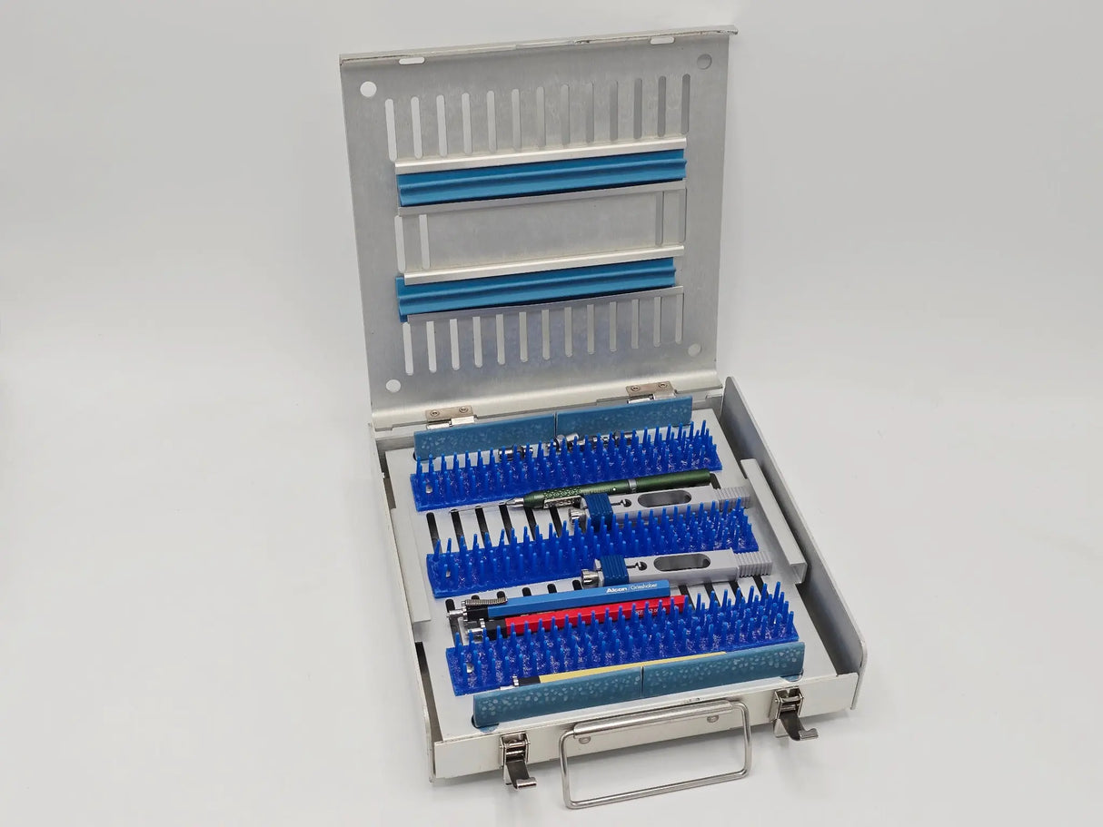 Alcon Grieshaber Ophthalmic Instrument Set w/ Handles Tips Tray Case Primis Medical