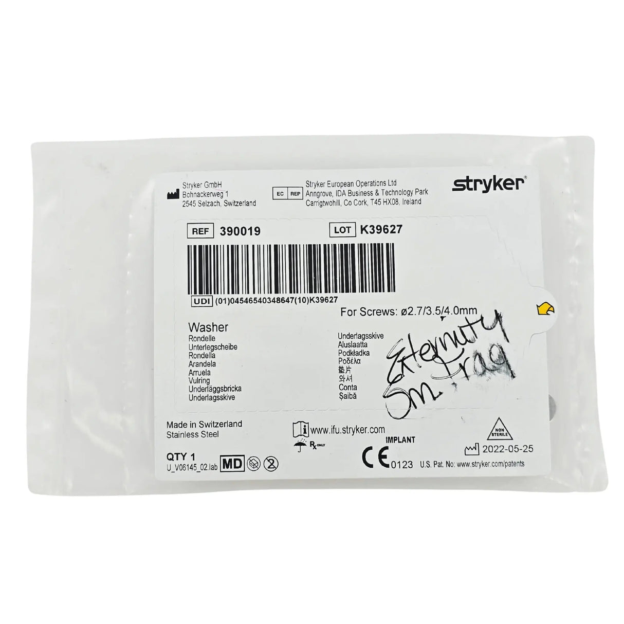 Stryker 390019 Implantable Bone Washer - Orthopedic Surgical Washer Primis Medical
