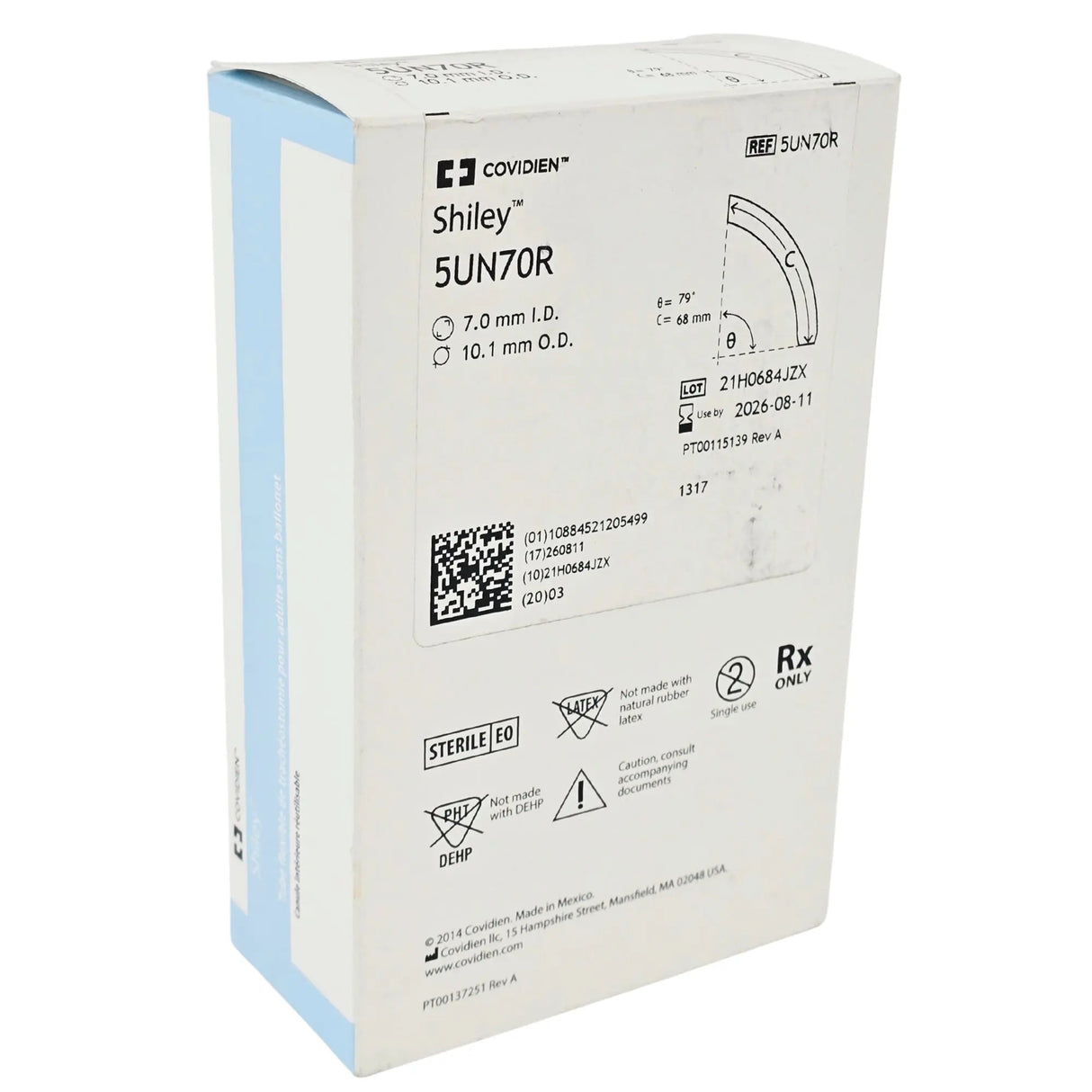 Covidien Shiley 5UN70R Adult Flexible Tracheostomy Tube - Cuffless With Reusable Inner Cannula Covidien Shiley