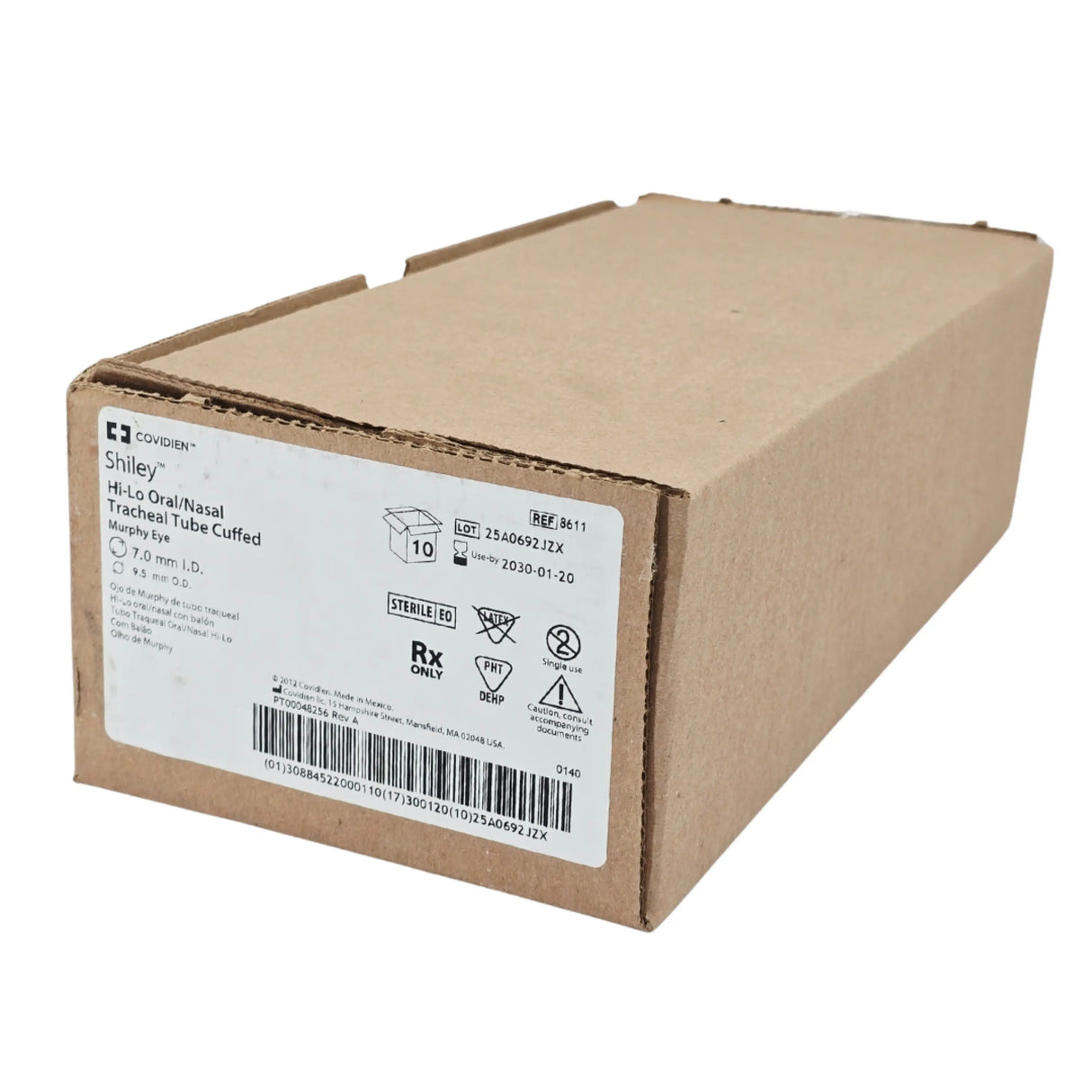 Covidien Shiley Hi-Lo 86111 Cuffed Oral/Nasal 7.0mm Endotracheal Tube – Box of 10 New Covidien