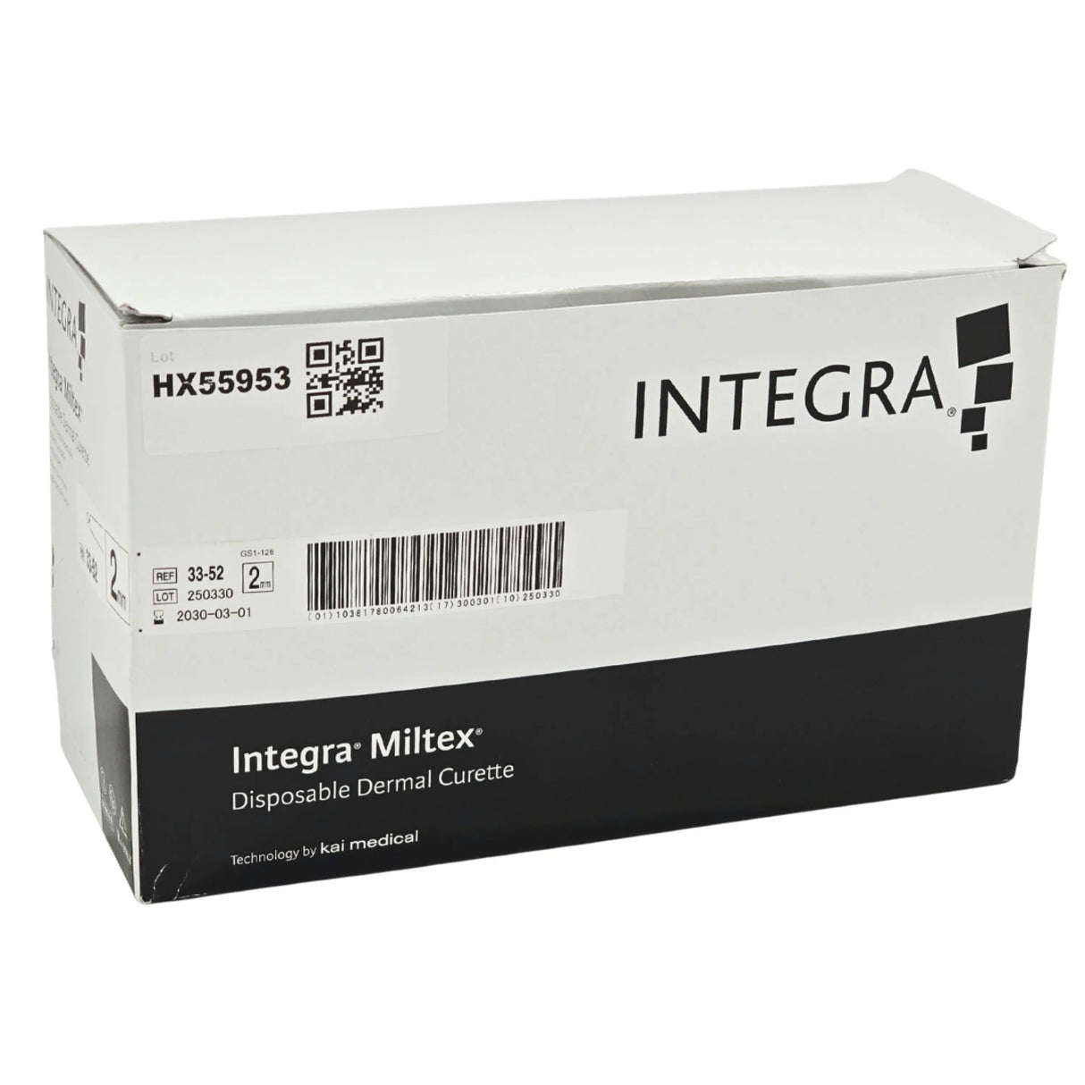 Integra Miltex 33-52 Sterile Disposable Dermal Curette 2mm 5-1/2" 50/BX – New Integra