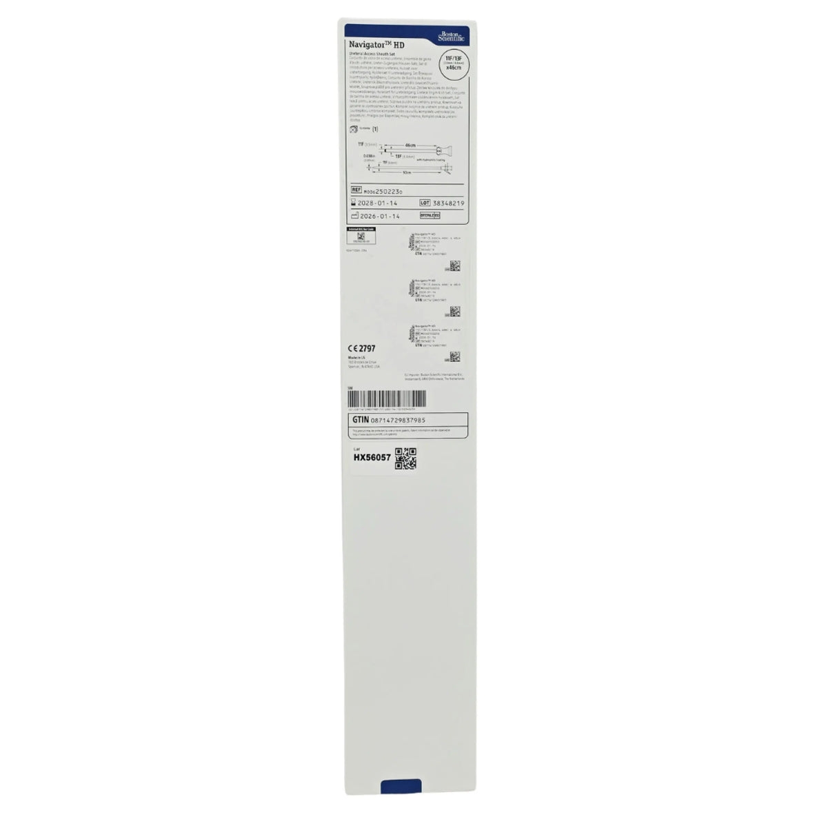 Boston Scientific M0062502230 Navigator HD Ureteral Access Sheath 11/13F x 46cm 1/EA - New Boston Scientific