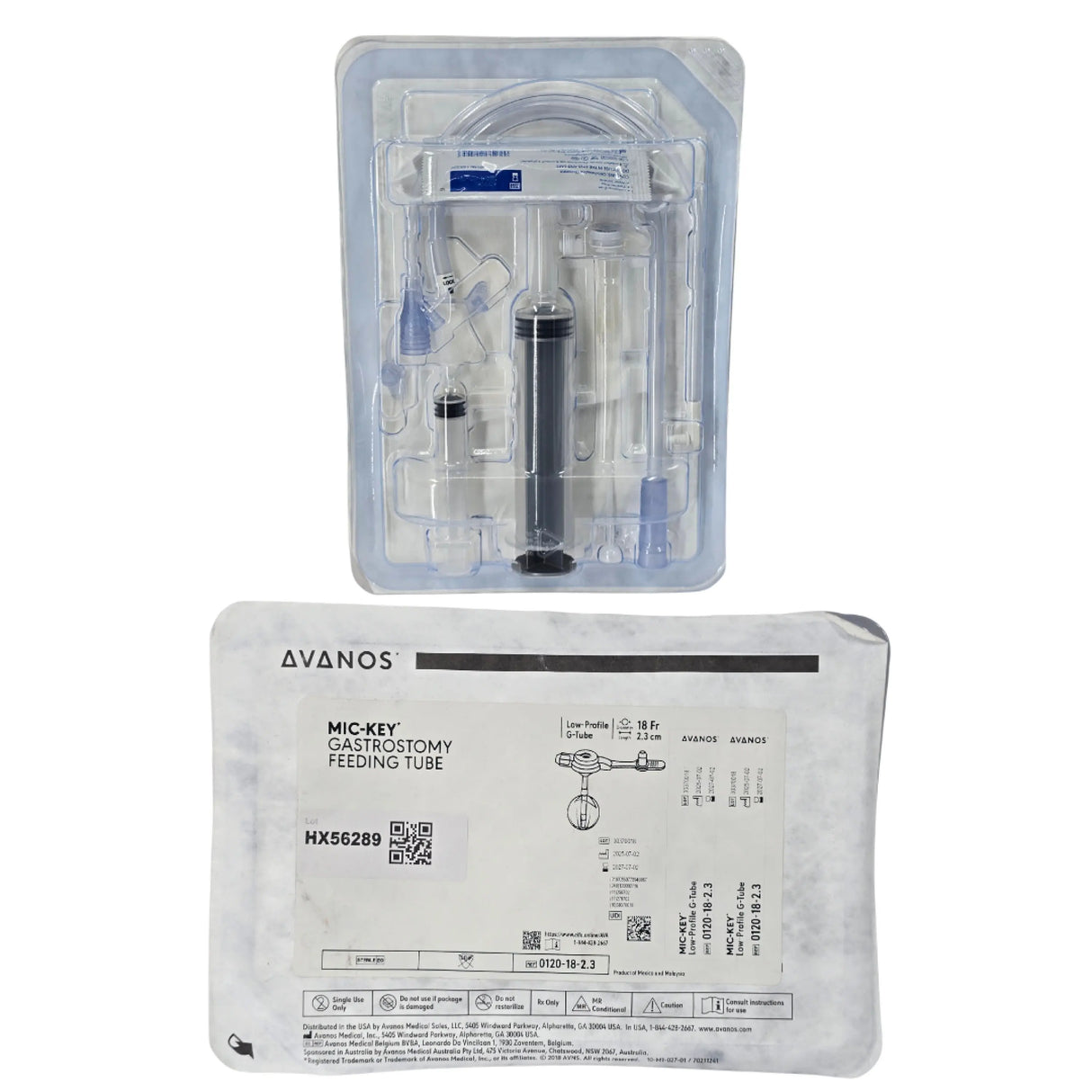 Avanos 94886 MIC-KEY Low-Profile Gastrostomy Feeding Tube Kit 18 Fr x 2.3 cm - New Avanos