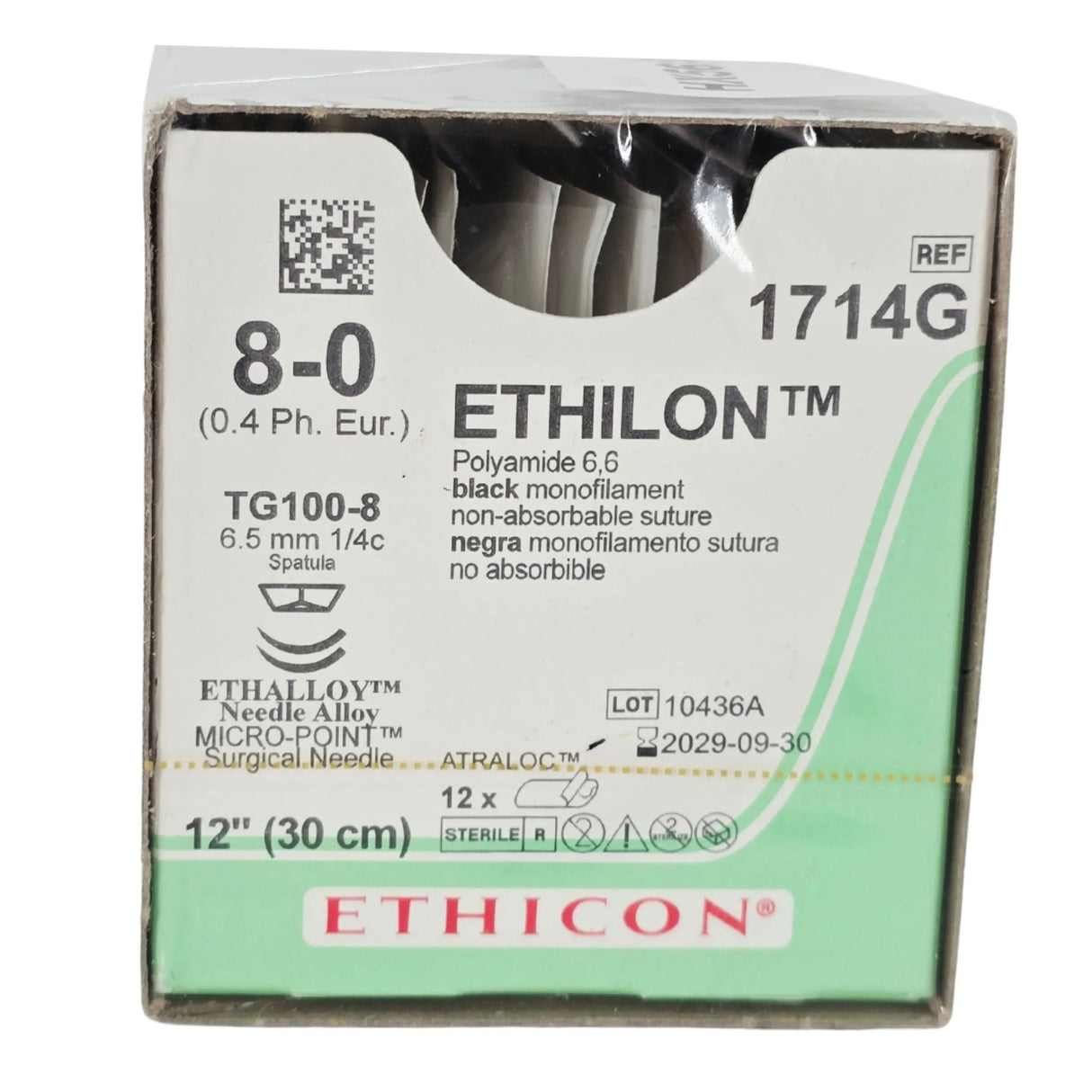 Ethicon 1714G Coated Vicryl Suture Size 3-0 Violet 18 in RB-1 Needle - Box of 12 - New Ethicon