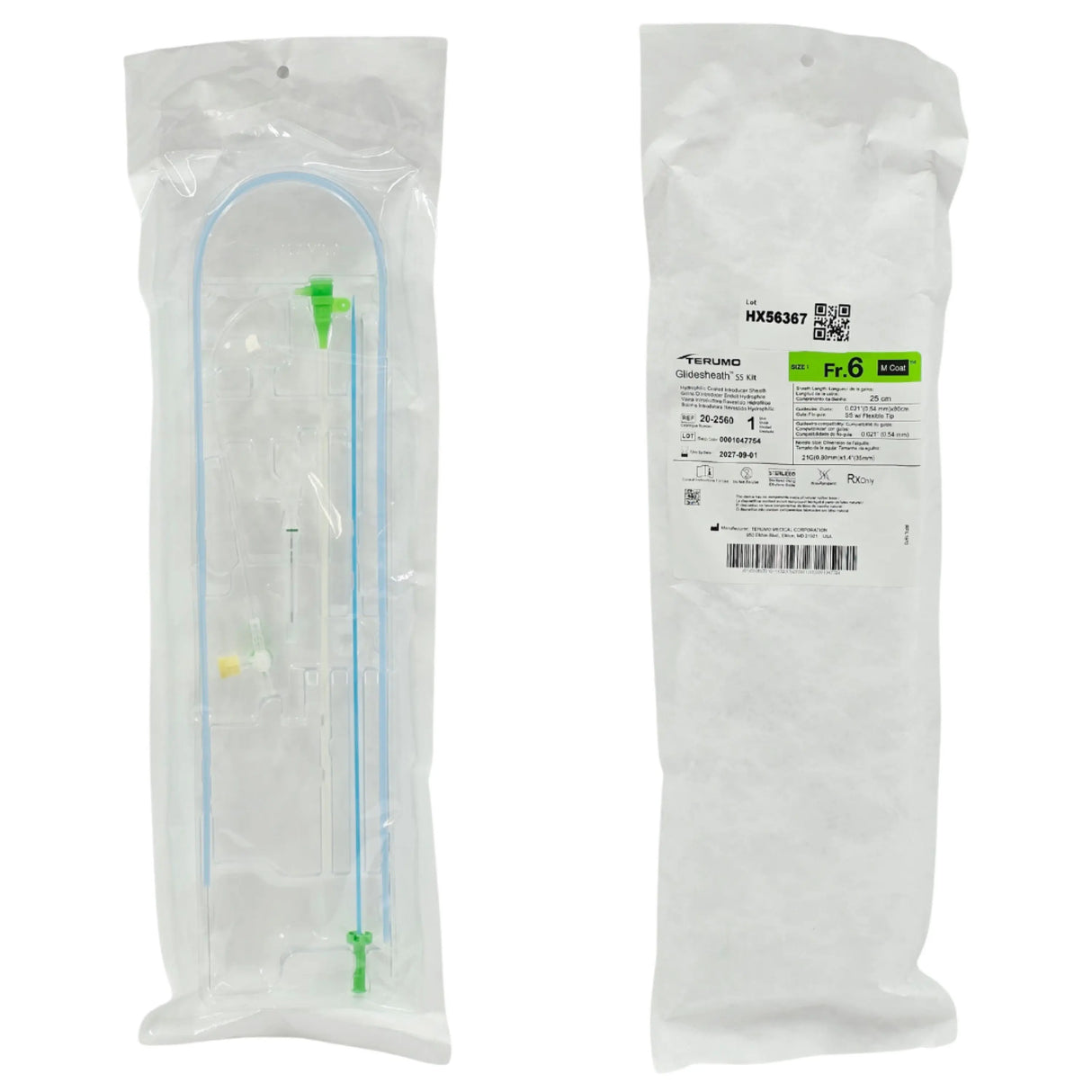 Terumo 20-2560 GlideSheath SS Radial Introducer Sheath Access Kit, 6 Fr x 25 cm with 0.021" x 80 cm Stainless Steel Guidewire & 21G Needle - New / Sterile Terumo Medical Corp.
