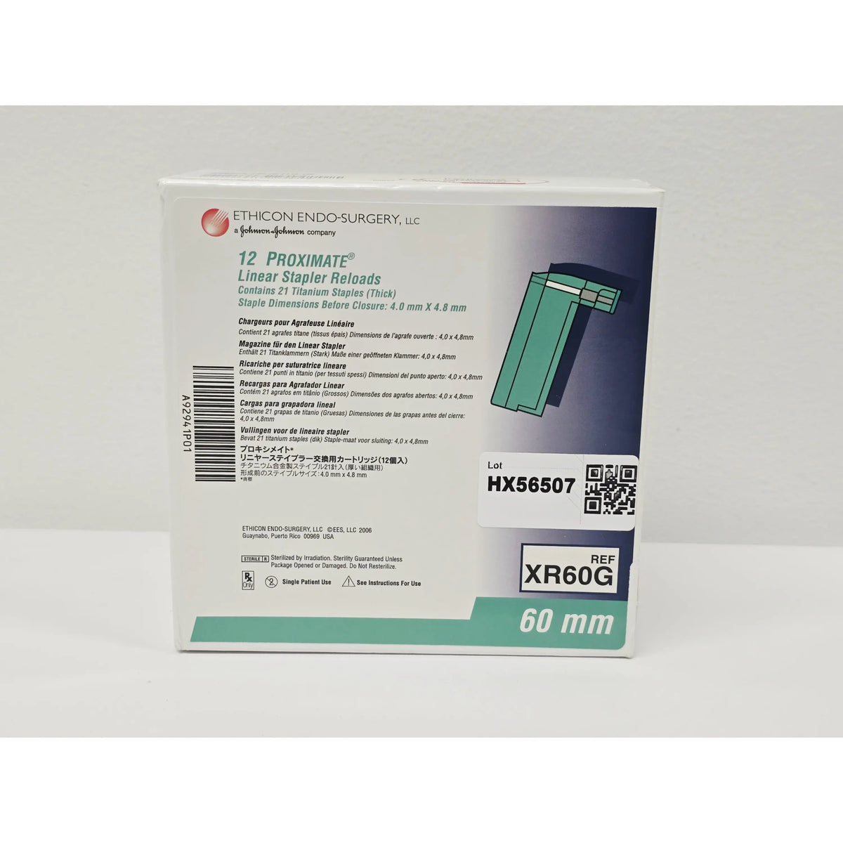 Ethicon Endo-surgery, Llc, XR60G, EA, New - Factory Sealed, 10705036013471, EXPIRED Ethicon Endo-surgery, Llc