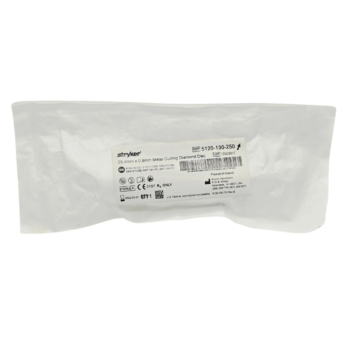 Stryker Corporation, 5120130250, EA, 04546540078247 Stryker Corporation