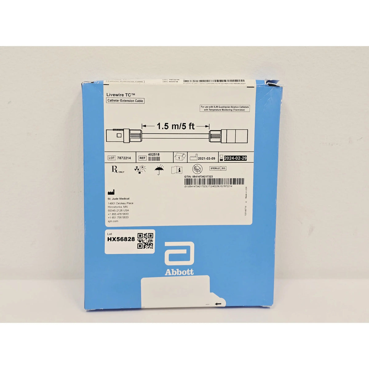 St. Jude Medical Cardiovascular Division, 402518, BX/1, New - Open Box, Quantity Verified, 05414734217323, EXPIRED St. Jude Medical Cardiovascular Division