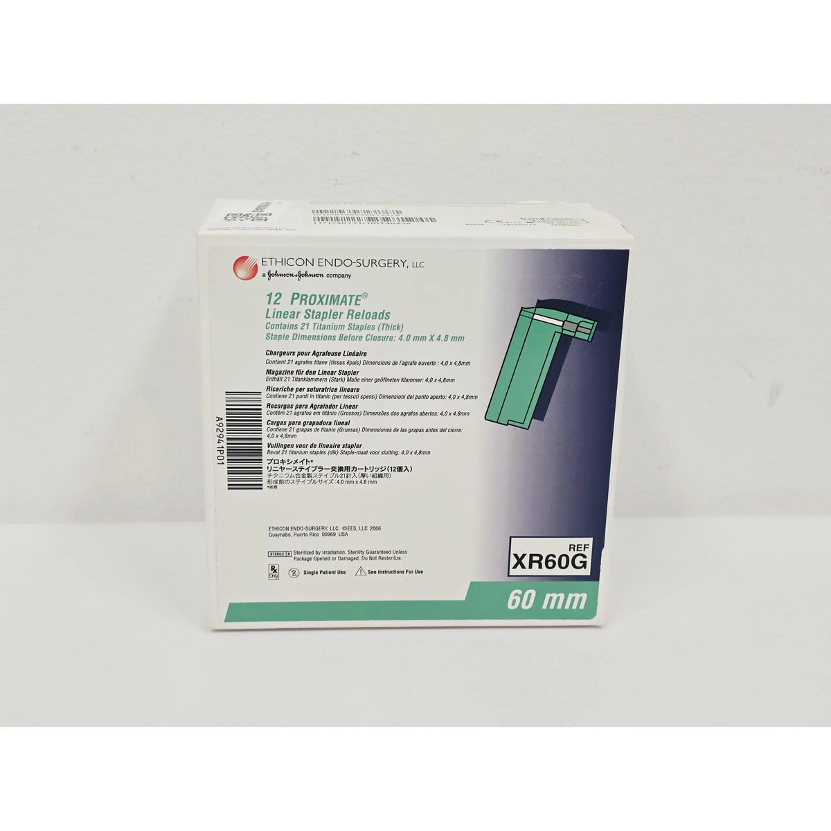 Ethicon Endo-surgery, Llc, XR60G, EA, New - Factory Sealed, 10705036013471, EXPIRED Ethicon Endo-surgery, Llc