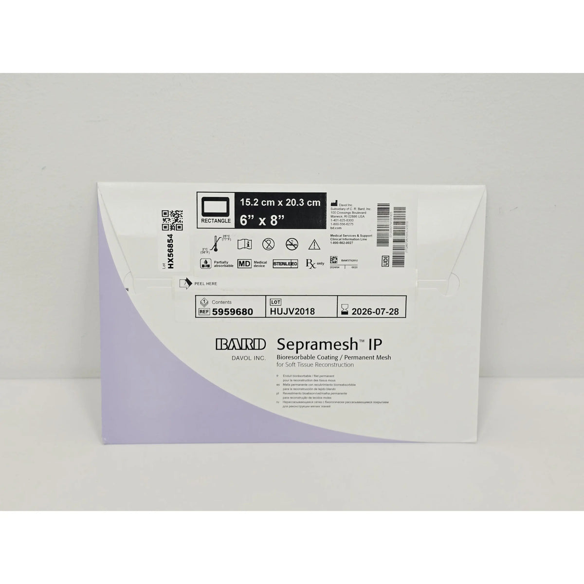 Davol Inc., 5959680, BX/1, New - Inner Sterile Package Intact, 00801741031823, EXPIRED Davol Inc.
