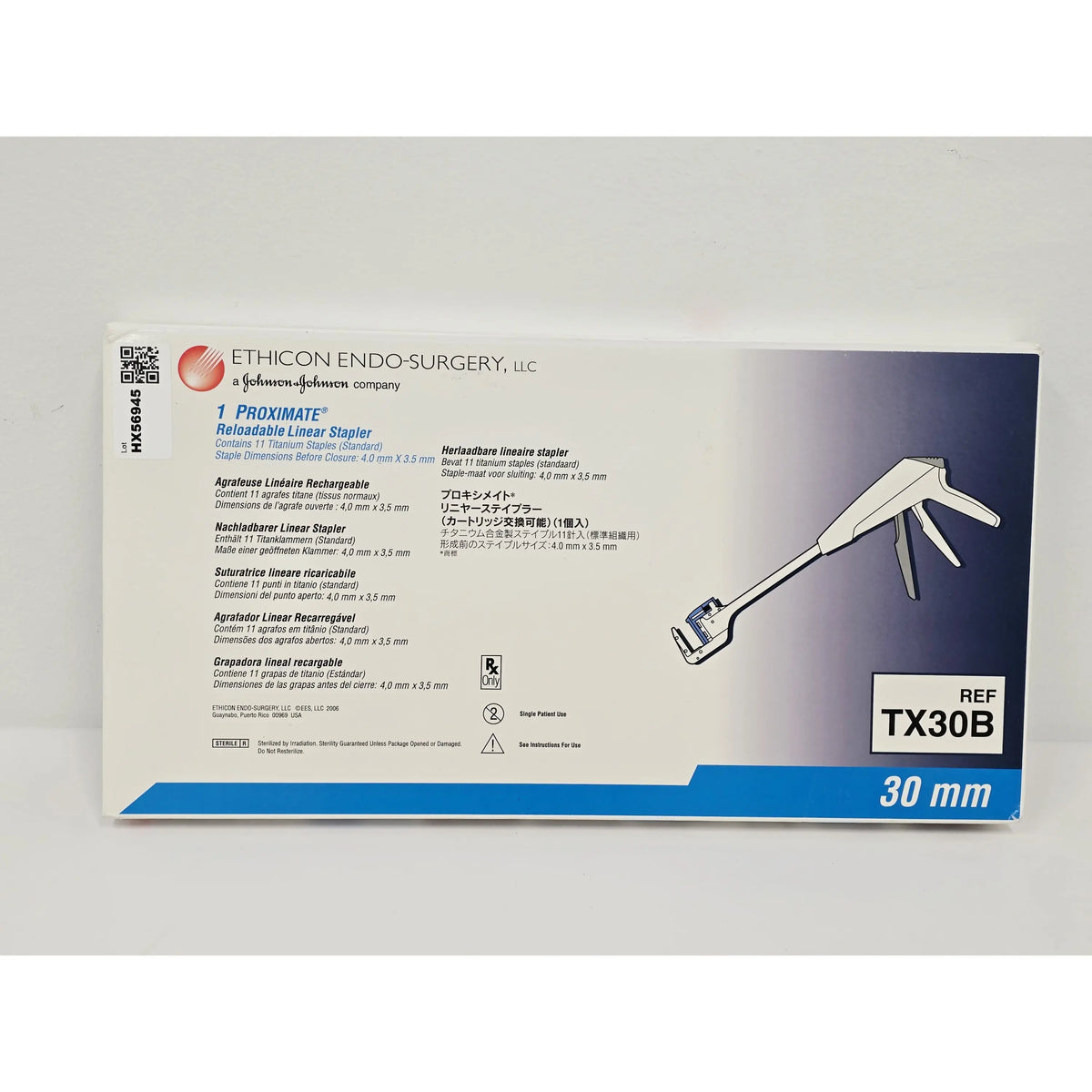 Ethicon Endo-surgery, Llc, TX30B, BX, New - Inner Sterile Package Intact, 10705036003311, EXPIRED Ethicon Endo-surgery, Llc