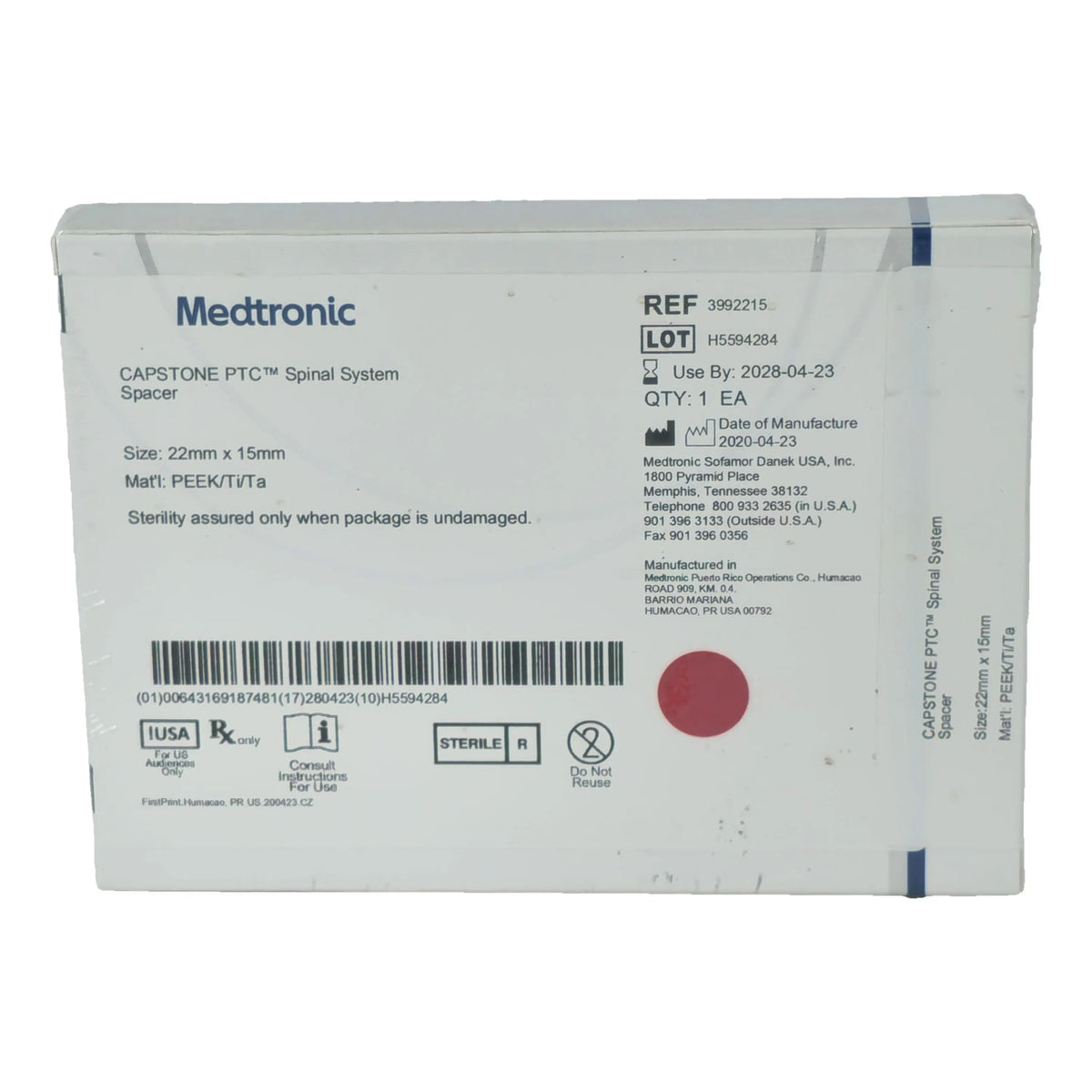 Polymeric spinal interbody fusion cage Medtronic Sofamor Danek, Inc.