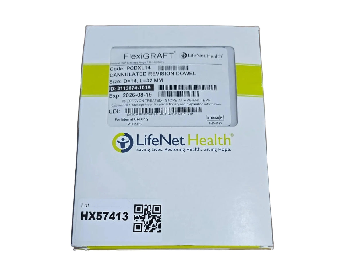 LifeNet Health PCDXL14 FlexiGraft Cannulated Revision Dowel XL 14mm 1/EA