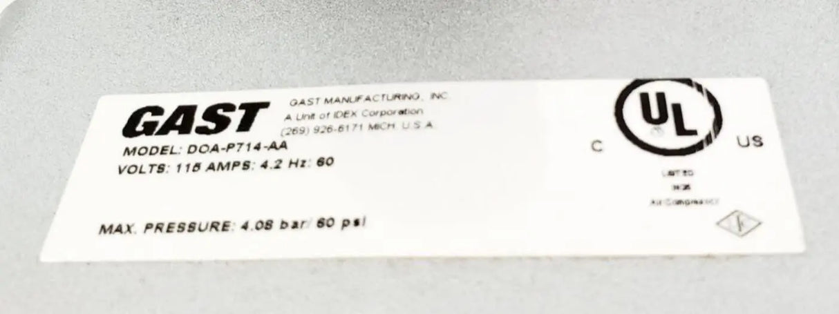Gast DOA-P714-AA Vacuum Pump Gast